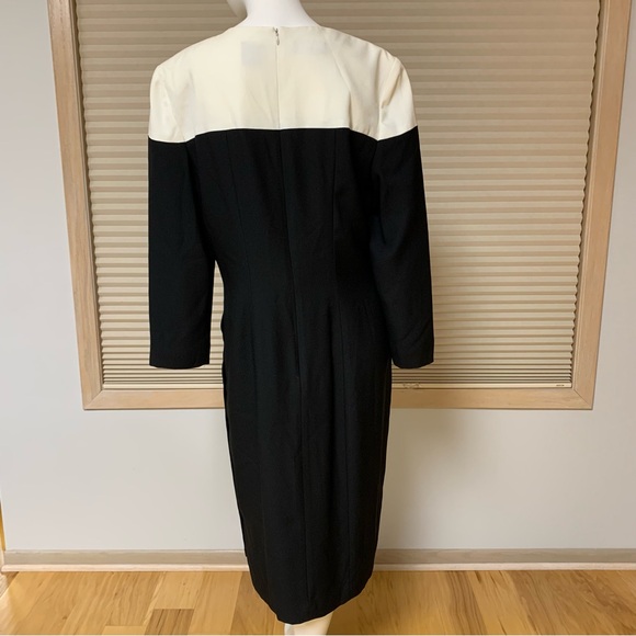 Liz Claiborne Size 14 Women’s Dress Black/IvoryNeeds drycleaning Good Condition - Picture 2 of 8